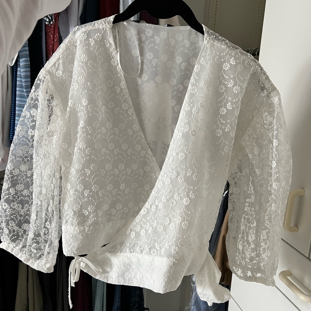 Zara cropped blouse
